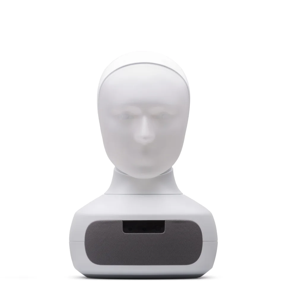 Furhat desktop social robot with its face mask