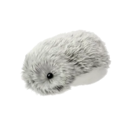 Silver Moflin PE-M10 companion with a soft furry body
