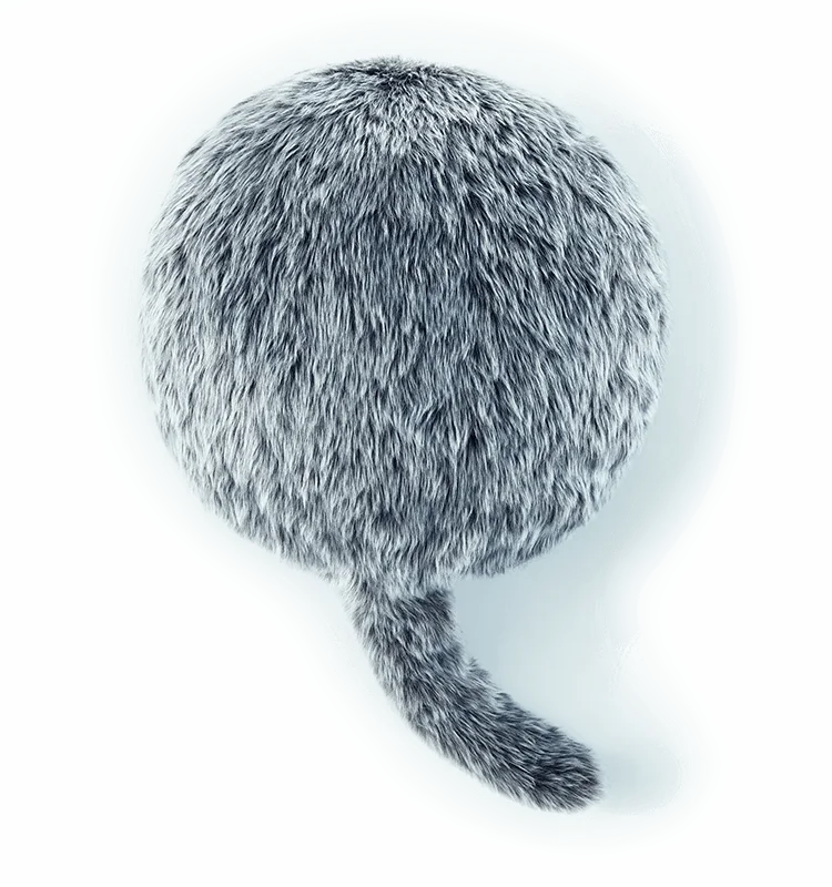 Qoobo cushion robot with a tail