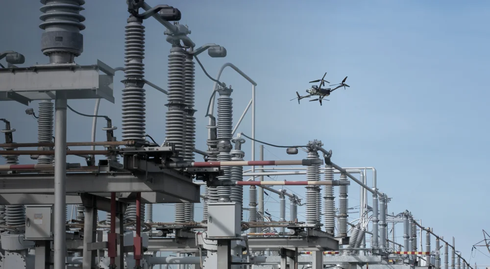 Skydio X10 in a manufacturer flight scene