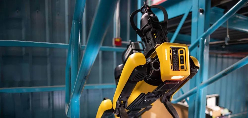 Boston Dynamics Spot carrying an inspection payload